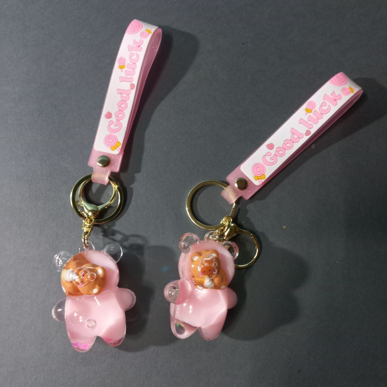 جاکلیدی دخترانه مدل آکواریومی طرح خرس کد m75