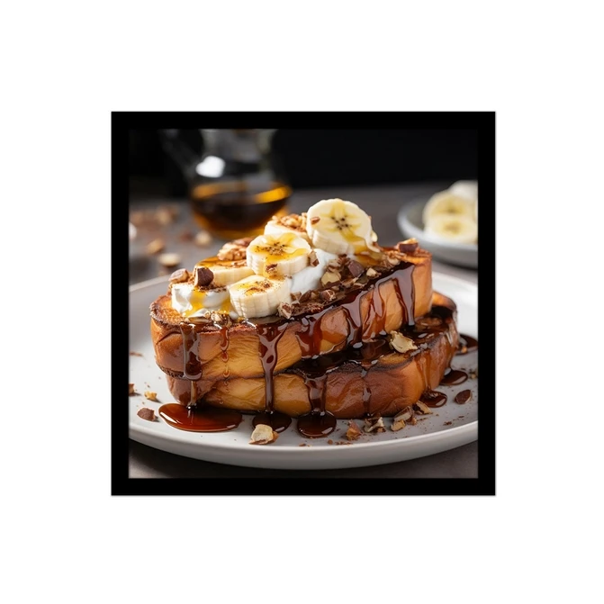 تابلو نوری بکلیت طرح کافه و صبحانه فرنچ تست مدل لایت باکس B-MID-20623