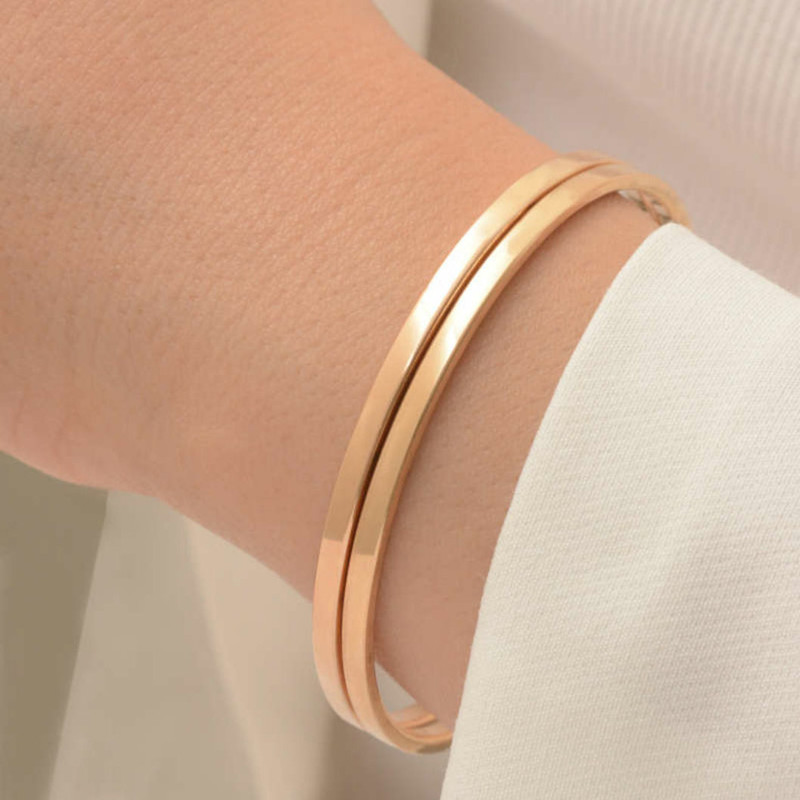 النگو طلا 18 عیار زنانه مدل آیینه ای کد S2 النگو طلا 18 عیار زنانه مدل آیینه ای کد S2