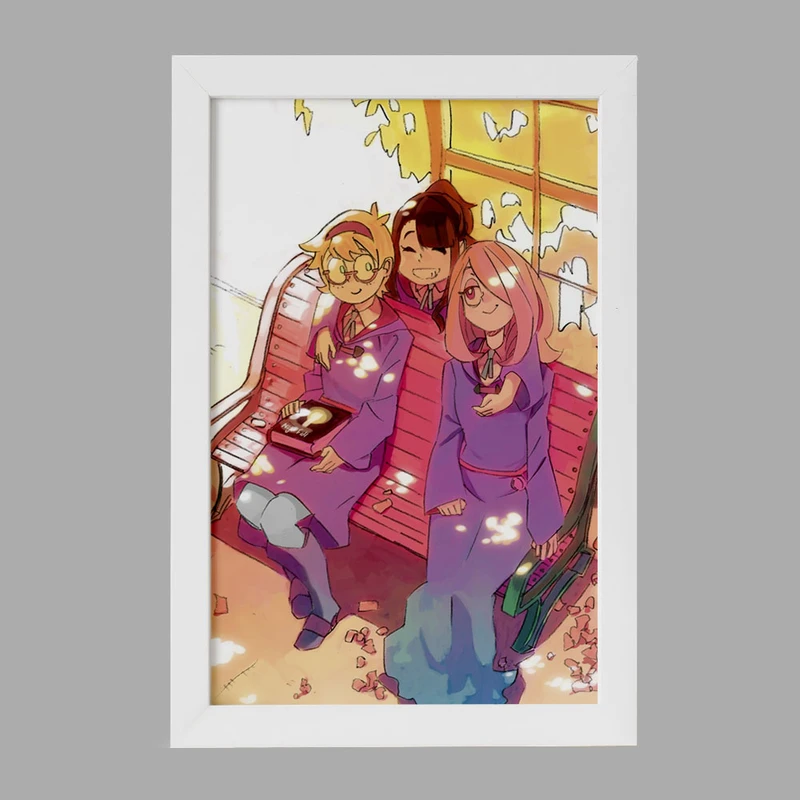 تابلو خندالو مدل سوسی و اکو و جانسون انیمه جادوگران کوچک Little Witch Academia  کد 22886