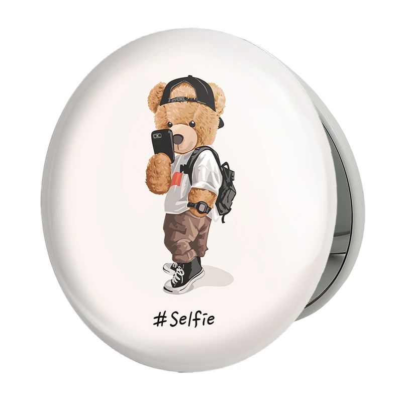 آینه جیبی خندالو طرح تدی Teddy مدل تاشو کد 26177 