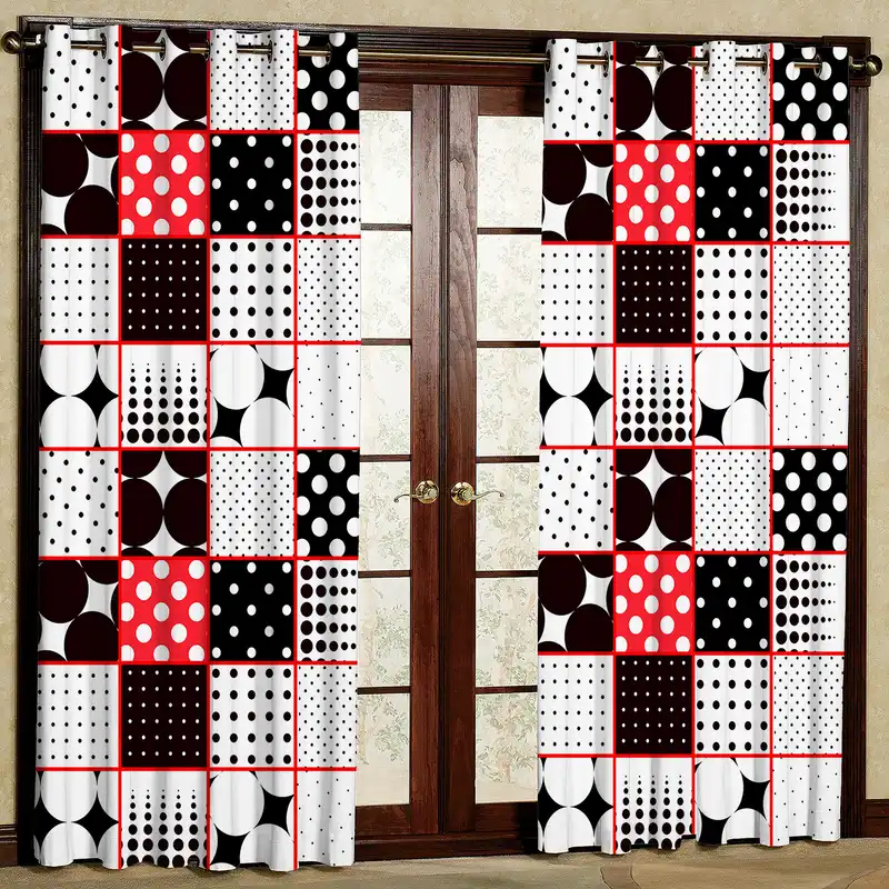 پرده مدل مخمل مربعی پانچی کد 4199 سایز 140x200 سانتی متر