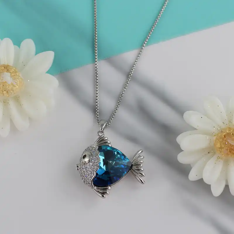 گردنبند زنانه مدل ماهی کد ne421