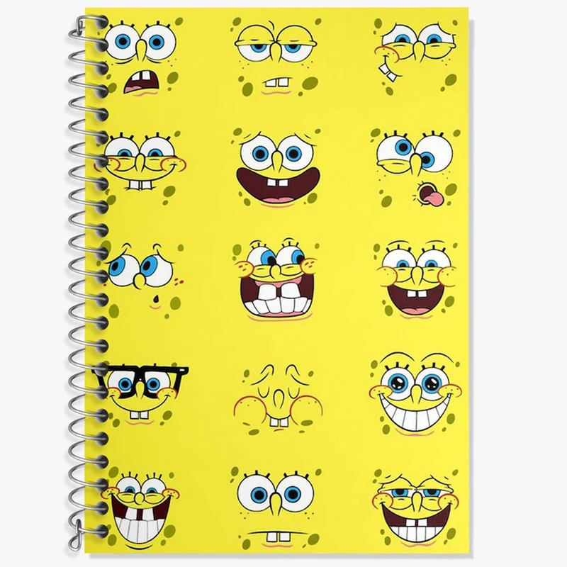 دفتر زبان 50 برگ خندالو مدل دو خط طرح باب اسفنجی کد 1328