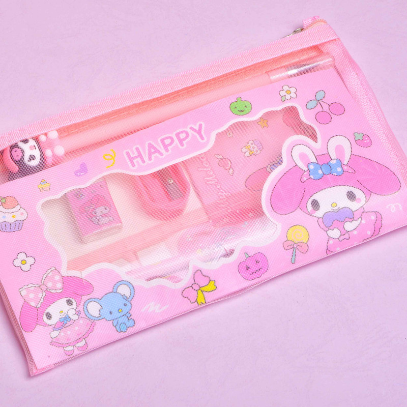 بسته لوازم تحریر مدل ملودی و گروه سانریو مجموعه 9 عددی