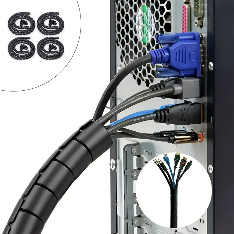 نظم دهنده سیم و کابل سیم جم مدل Cable Organizer بسته 4 عددی