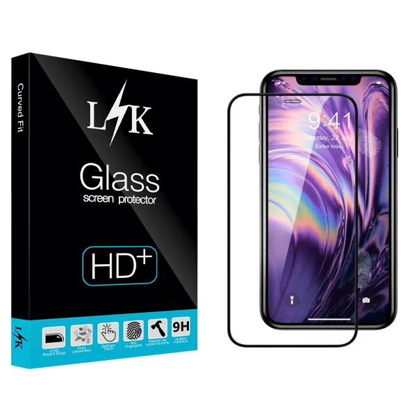محافظ صفحه نمایش ال کی مدل Hard glass مناسب برای گوشی موبایل اپل iPhone 12 pro
