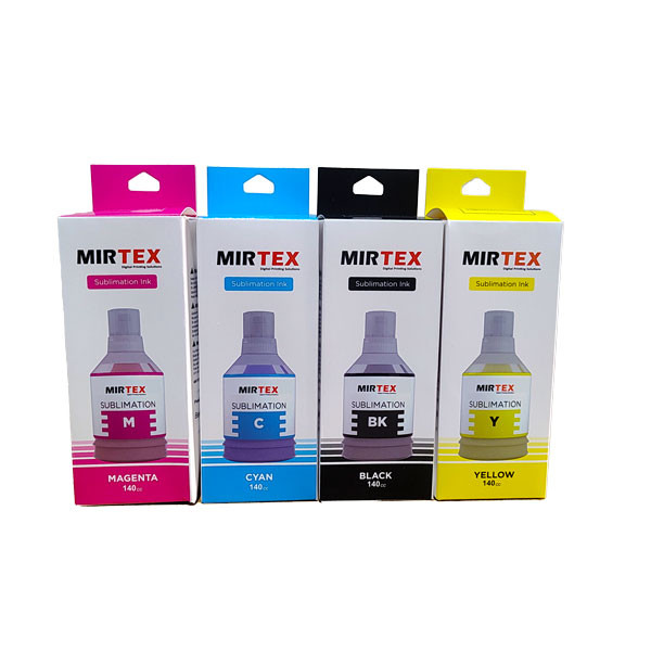 جوهر مخزن 4 رنگ میرتکس مدل F100 سابلیمیشن حجم هر رنگ 140 میلی لیتر
