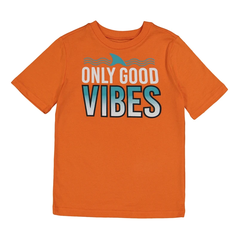 تی شرت آستین کوتاه پسرانه مدل good vibes