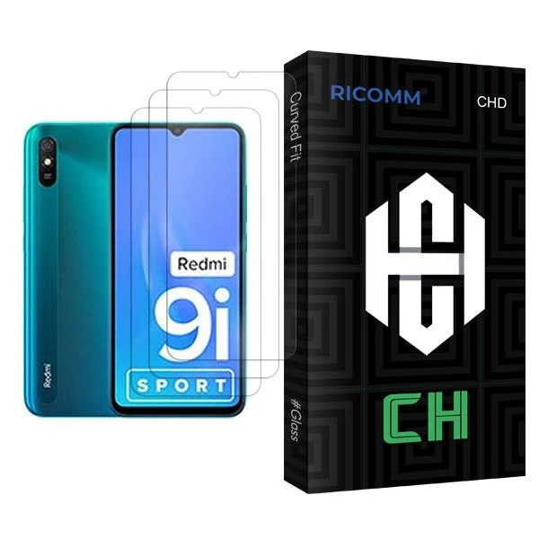 محافظ صفحه نمایش ریکام مدل CH Glass MIX003 مناسب برای گوشی موبایل شیائومی Redmi 9i Sport بسته سه عددی
