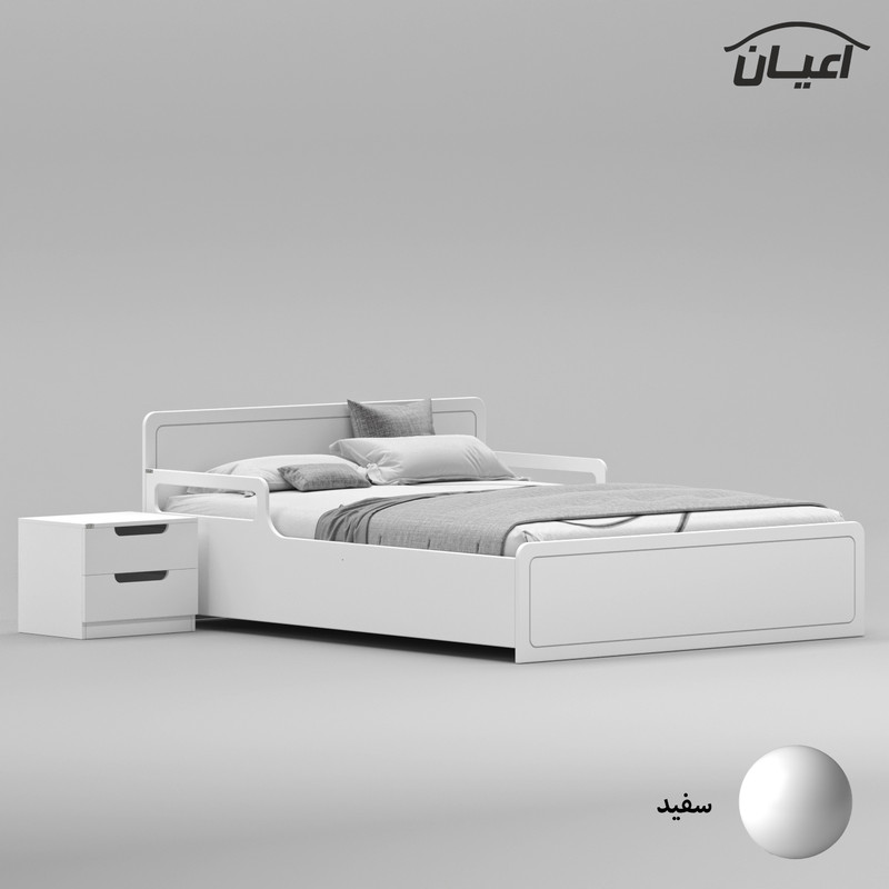 ست تخت خواب دو نفره اعیان مدل FH776 سایز 160x200 سانتی متر مجموعه سه عددی