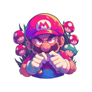 برچسب بدنه موتور سیکلت طرح mario d