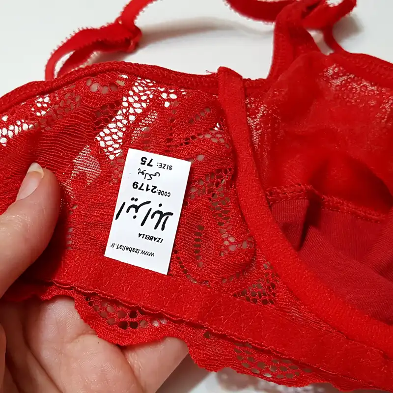 سوتین زنانه ایزابلا مدل پولکی هارنس فنردار کد 4459-08 رنگ قرمز