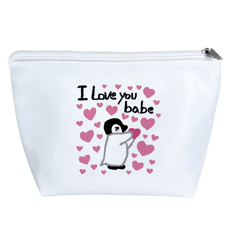 کیف لوازم آرایش دخترانه خندالو مدل پنگوئن مهربان کد 8381