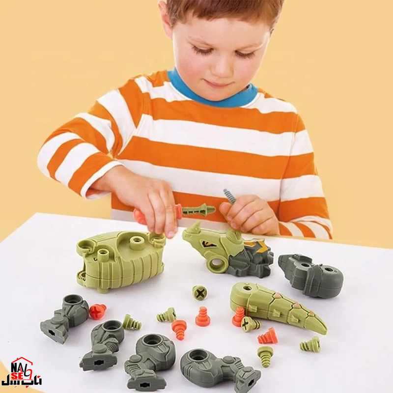 اسباب بازی ناب سل مدل دایناسور Dino به همراه پیچ گوشتی
