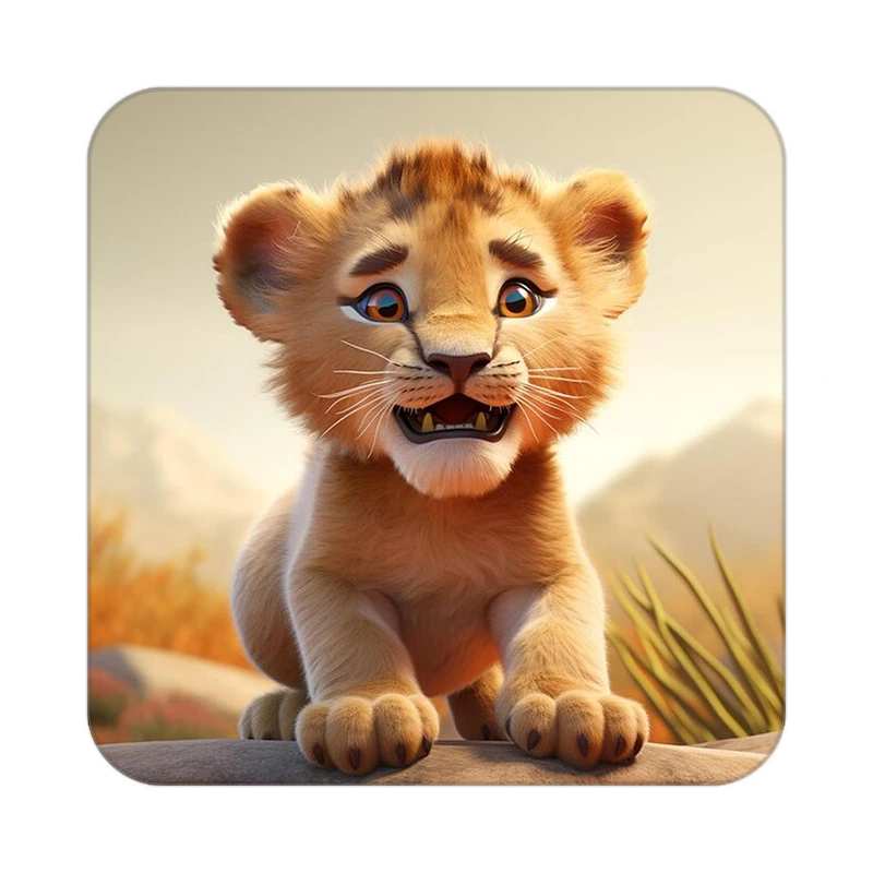 زیر لیوانی کاکتی طرح حیوانات کارتونی مدل mp27318