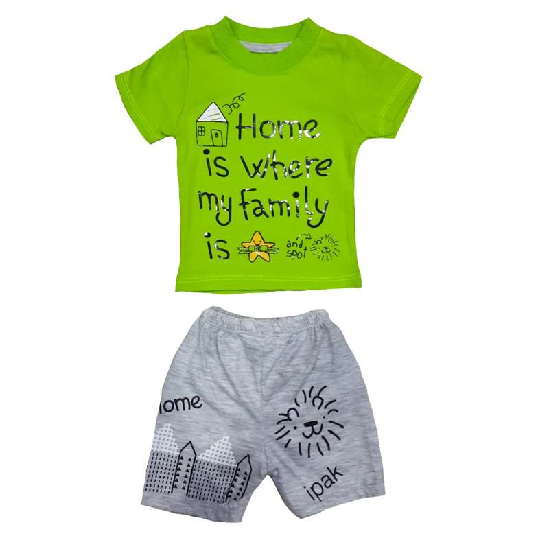 ست تی شرت و شلوارک نوزادی کد N6