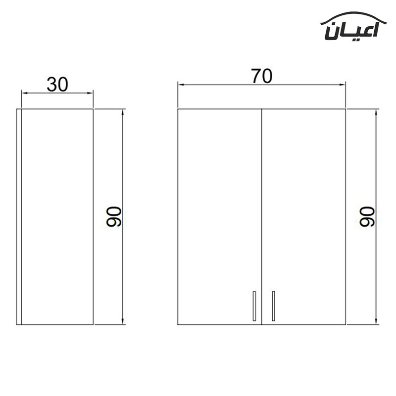 کابینت آشپزخانه اعیان مدل FH CG17