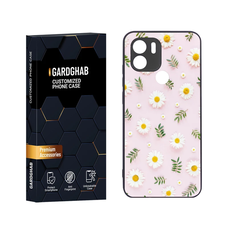کاور گارد قاب مدل دور ژله ای برگ مناسب برای گوشی موبایل شیائومی Redmi A1 Plus / A2 Plus / Poco C50 / Poco C51