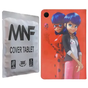 کیف کلاسوری ام ان اف طرح دختر کفشدوزکی کد M-275 مناسب برای تبلت سامسونگ Galaxy Tab A8 10.5 / X200 / X205