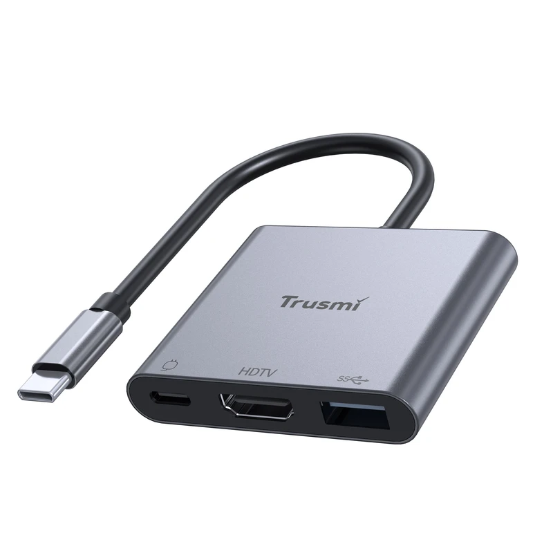 هاب 3 پورت Type-C به Type-C/HDMI/USB3.0 تراسمی مدل DS01-05