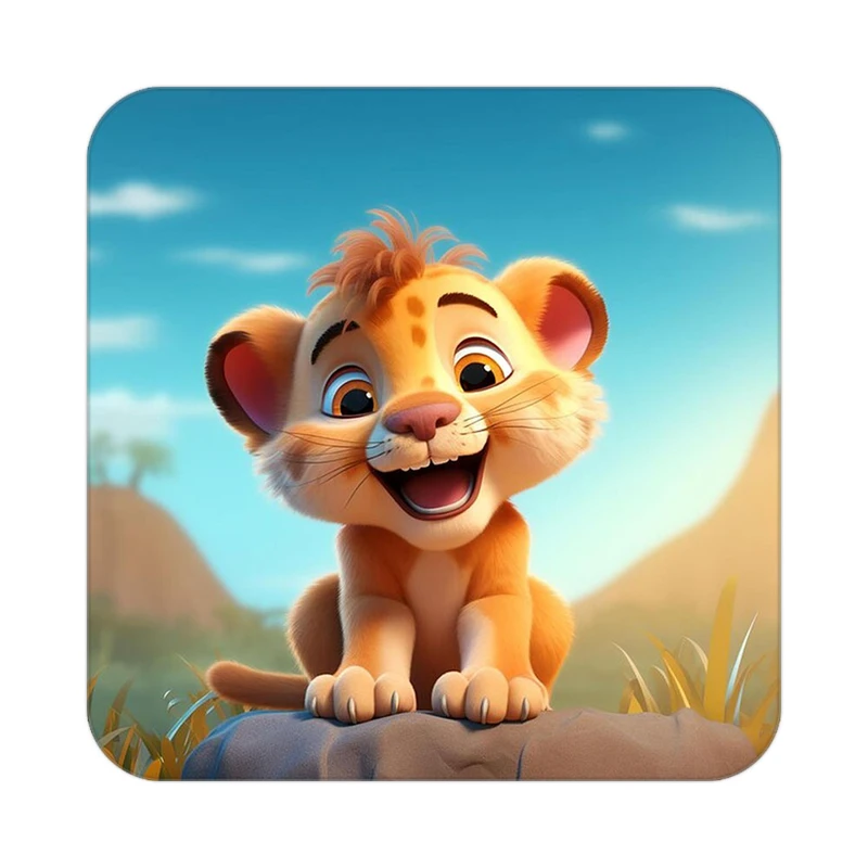 زیر لیوانی کاکتی طرح شیر مدل mp22819