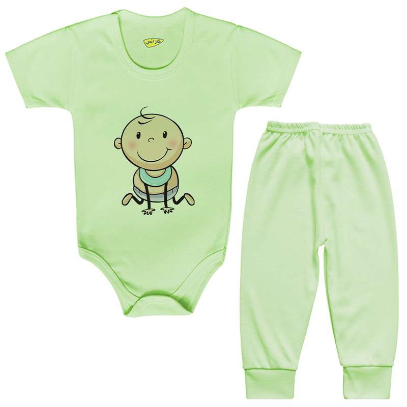 ست بادی و شلوار نوزادی کارانس مدل BSTG-3007