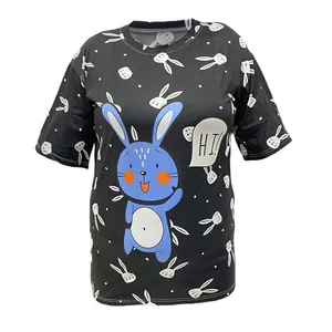 تی شرت لانگ  آستین کوتاه زنانه مدل عروسکی