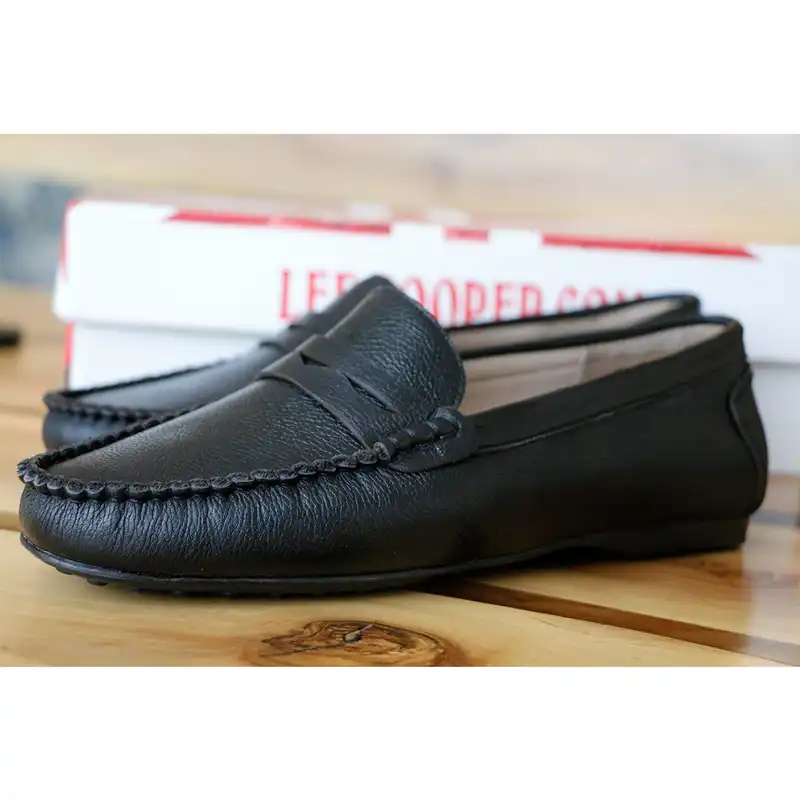 کفش کالج زنانه لی کوپر مدل LOFERS LC- SPLIT BLK