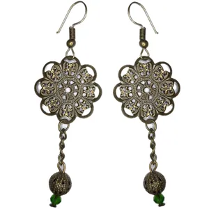 گوشواره دستساز زنانه مدل اویز طرح دریم BG کد 00167