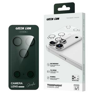 محافظ لنز دوربین شیشهای گرین لاین مدل Transparent Camera Lens مناسب برای گوشی موبایل iPhone 17 Pro Max