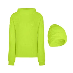 پلیور زنانه مدل 007 به همراه کلاه بافت