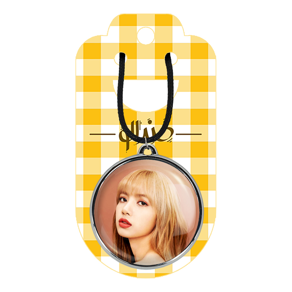 گردنبند خندالو مدل لیسا بلک پینک کد 1425414251