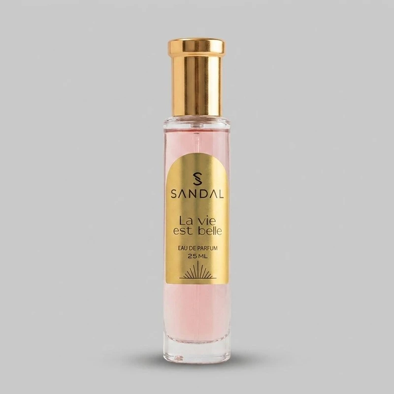 عطر جیبی زنانه صندل مدل لاویه بل لانکوم با رایحه شیرین حجم ۲۵ میلی‌لیتر