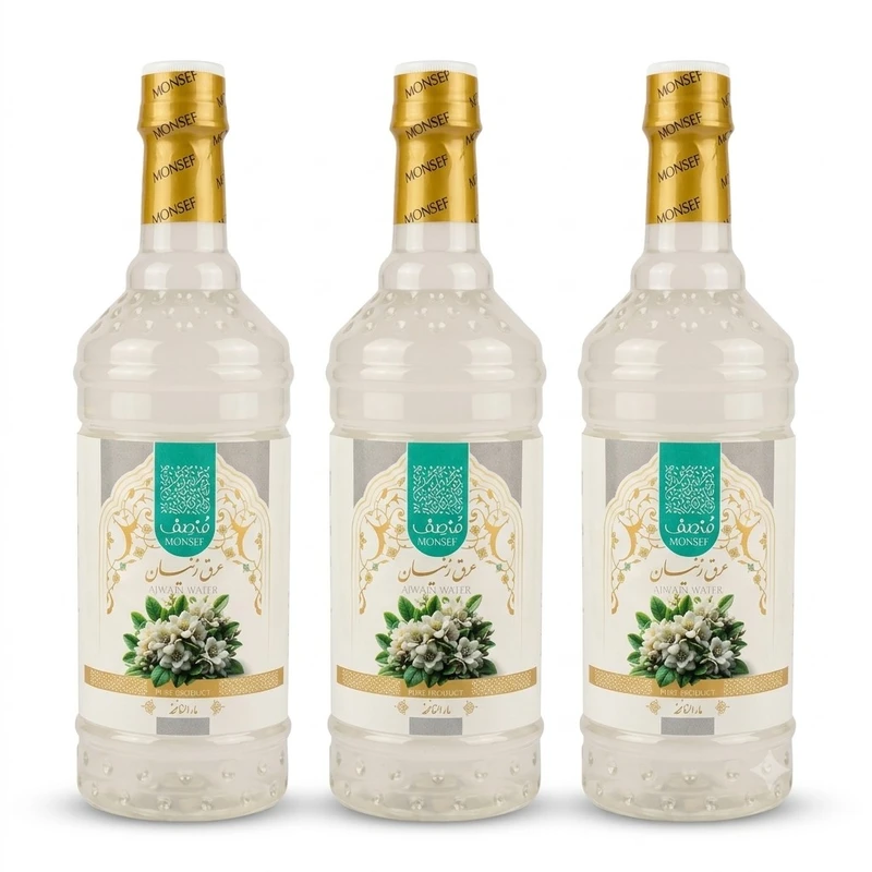 عرق زنیان ویژه منصف - 1 لیتر بسته 3 عددی