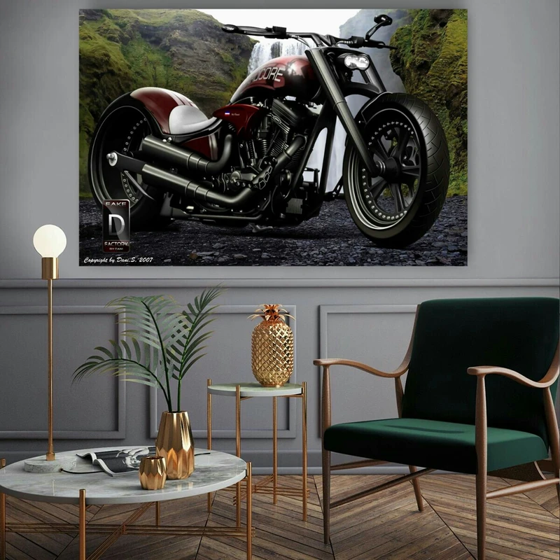 پوستر دیواری طرح موتور سنگین مدل P1604