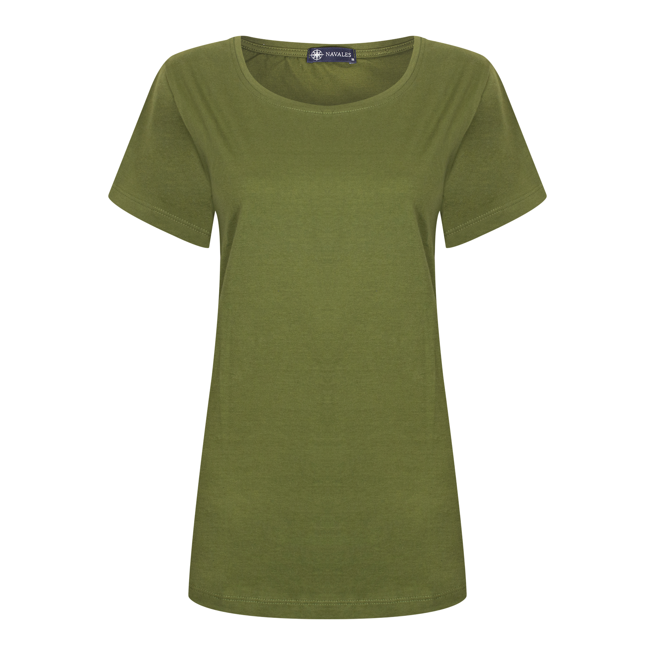 تی شرت آستین کوتاه زنانه ناوالس مدل OCEAN SS TEES-W رنگ زیتونی