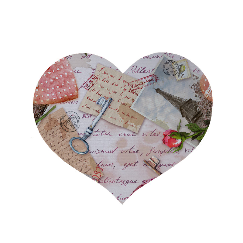 پادری مدل قلب طرح نامه کد 6234 سایز 90x90 سانتی متر