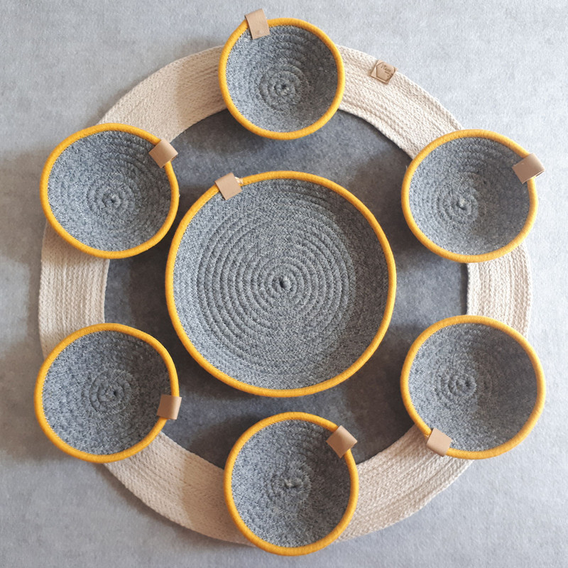 مجموعه ظروف هفت سین 8 پارچه مدل s84