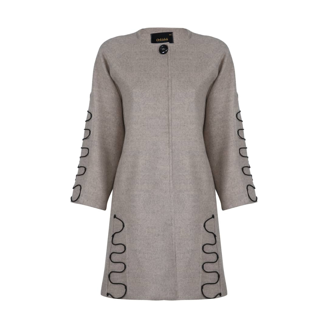 پالتو زنانه مدل 428 رنگ کرم