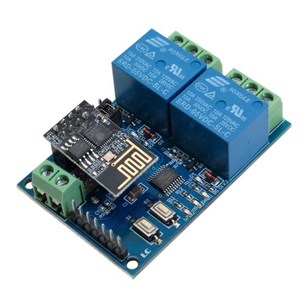 ماژول رله وایفای مدل 2R-ESP8266 ماژول رله وایفای مدل 2R-ESP8266