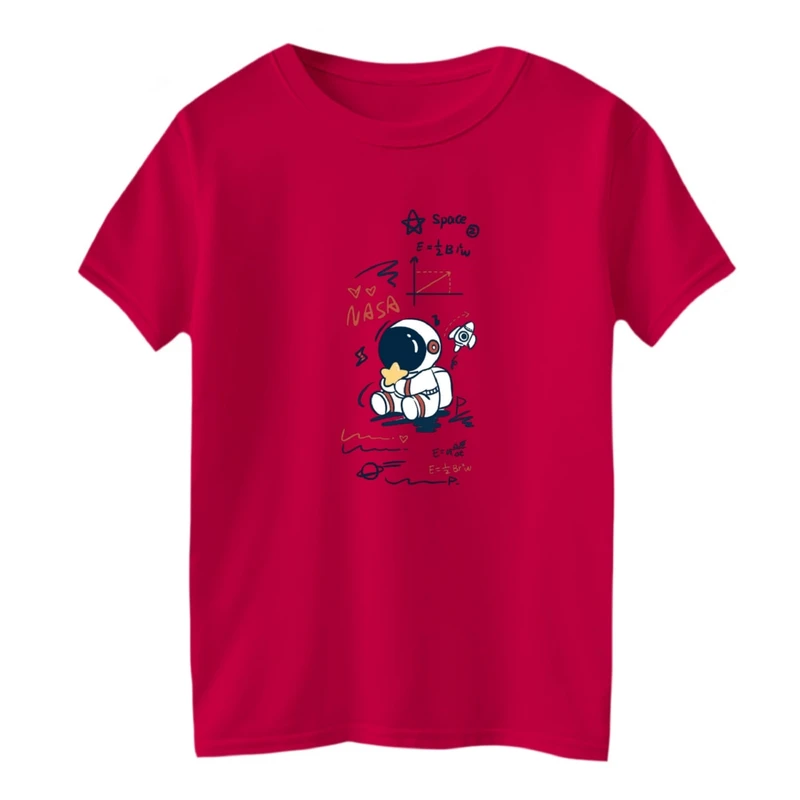 تی شرت آستین کوتاه بچگانه مدل فضانورد و محاسبات