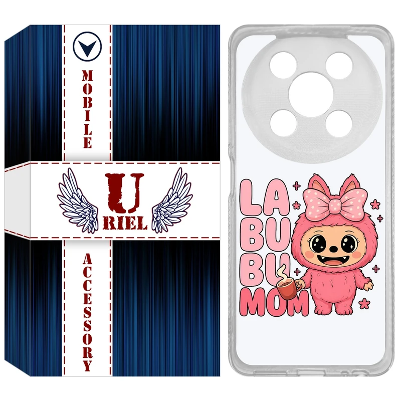 کاور یوریل مدل Clear کد 136 طرح لبوبو Labubu مناسب برای گوشی موبایل وکال V2 / V2 Lite
