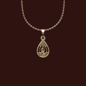 گردنبند طلا 18 عیار زنانه مدوپد مدل هندسی کد X2-1-1195