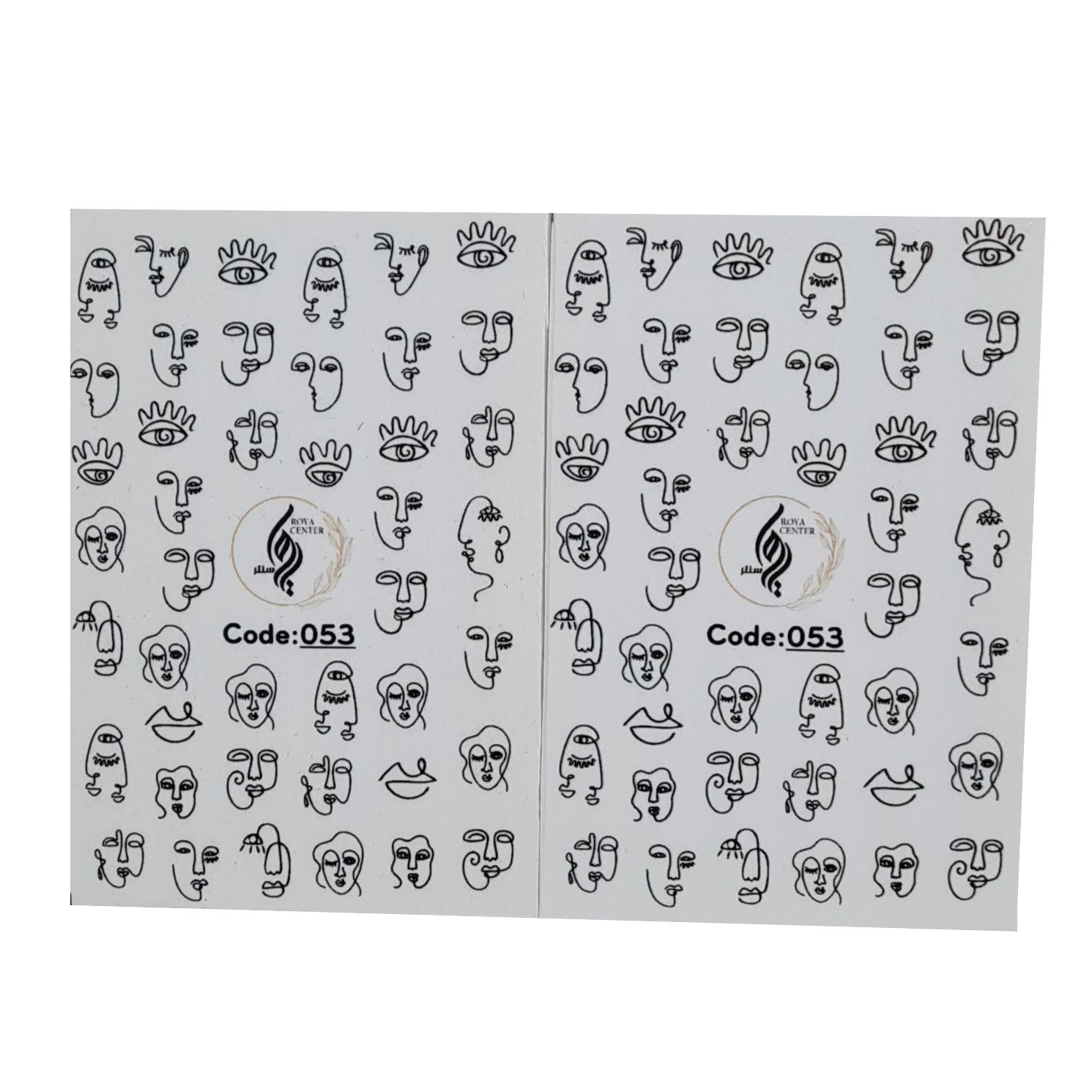 برچسب لنز ناخن رویاسنتر مدل  053مجموعه 2 عددی