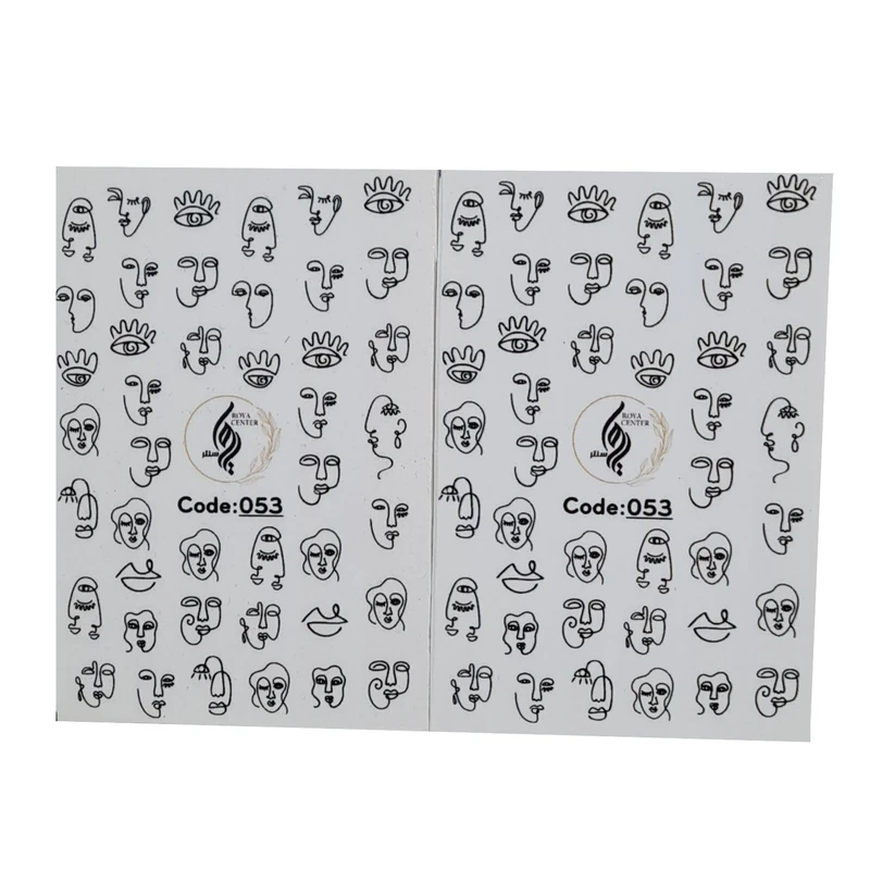 برچسب لنز ناخن رویاسنتر مدل  053مجموعه 2 عددی