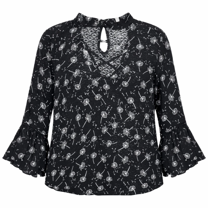 بلوز آستین بلند یقه هفت زنانه مدل 2049