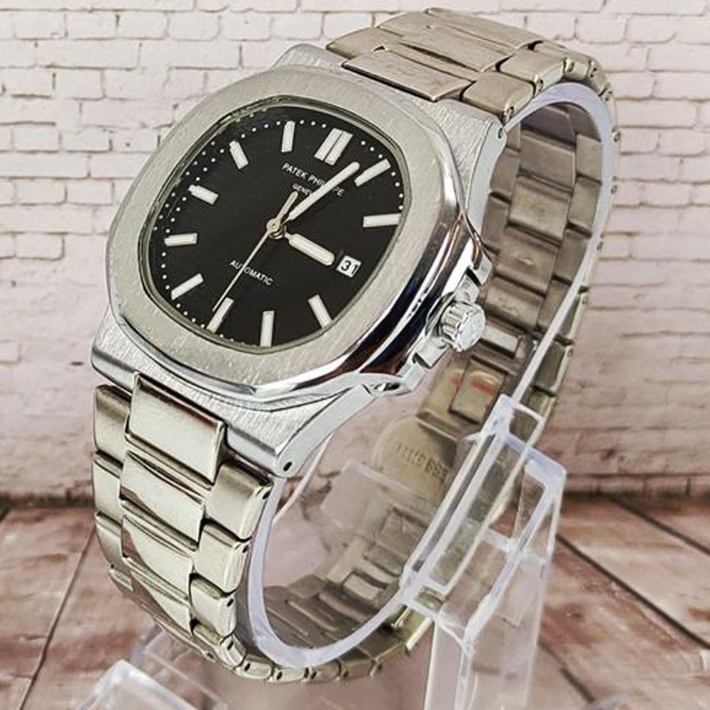 ساعت مچی عقربه‌ای مردانه مدل ناتیلوس بندفلزی کد Patek Philippe NAUTILUS P8168B -  - 2