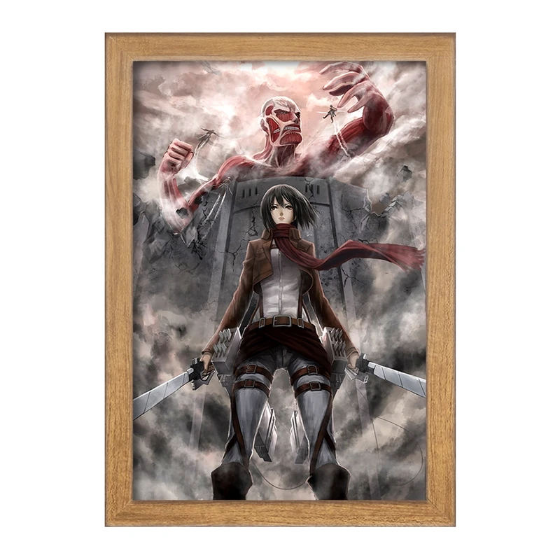 تابلو خندالو مدل میکاسا و تایتان غول آسا انیمه اتک آن تایتان Attack on Titan  کد 10992