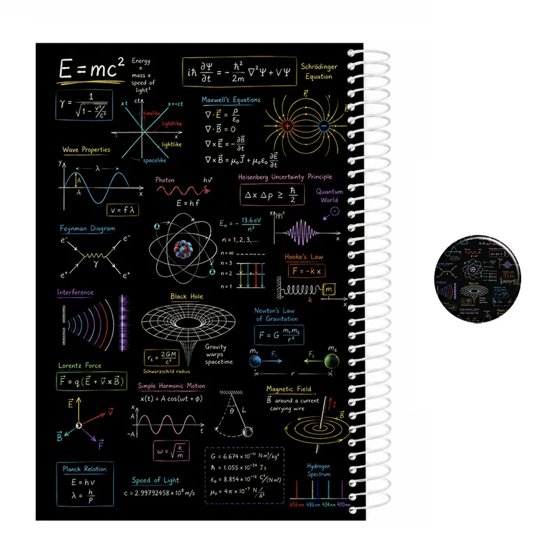 دفتر مشق 200 برگ سیمی مدل فیزیک کد physics به همراه پیکسل مجموعه 2 عددی